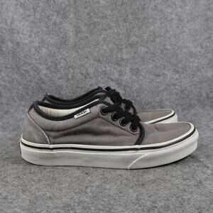 Vans Shoes Womens 6 Atwood Chukka Sneaker Canvas Lace Up Skate Casual Gray Black